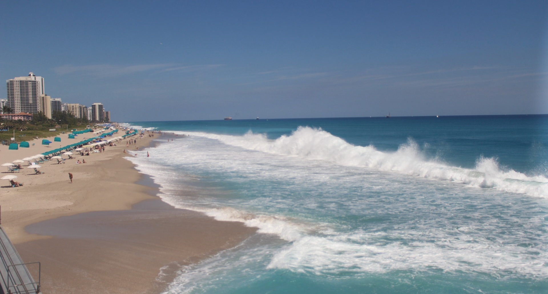 Surf breaking at West Palm Beach